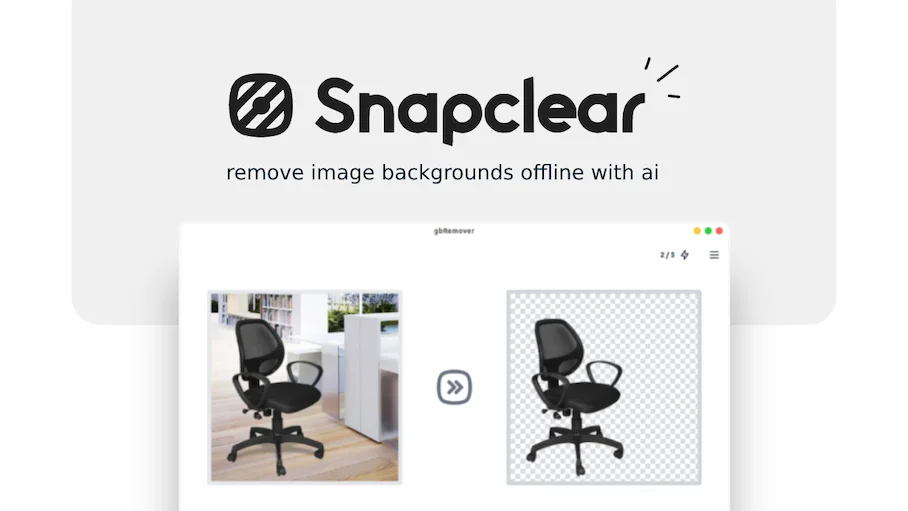 Snapclear: Elimina Fondos en Imágenes offline con IA logo
